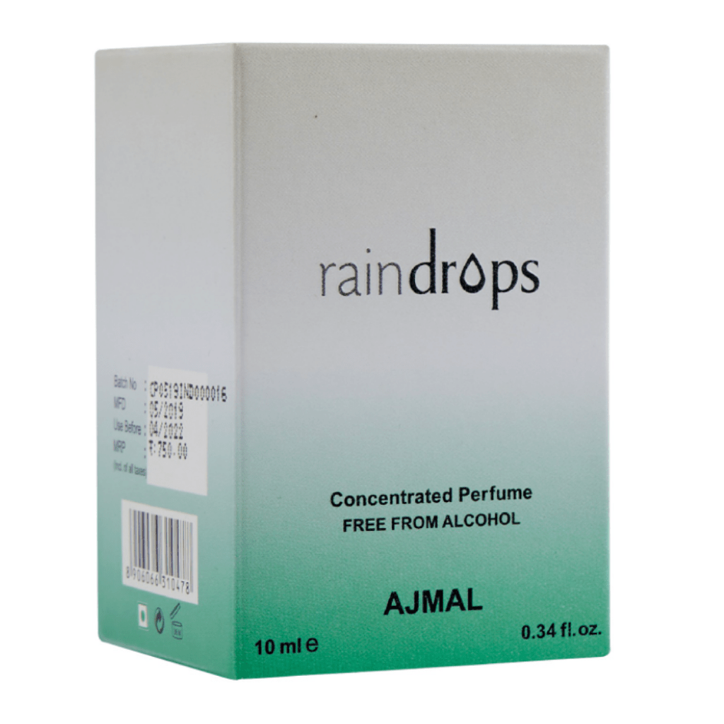 Raindrops Perfume Oil - 10ml (0.3 oz) By Ajmal Perfumes - Intense oud