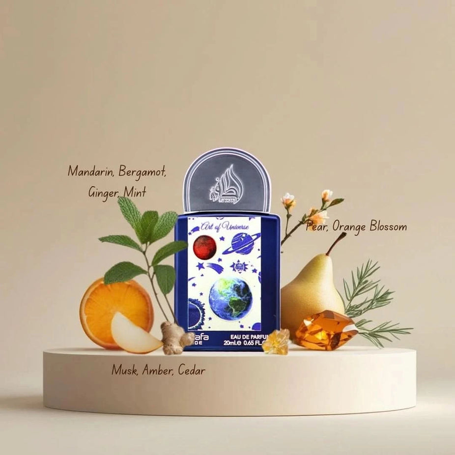 Lattafa Pride Eau de Parfum Gift Set with five 20ml bottles displayed in elegant packaging, showcasing the luxurious collection.