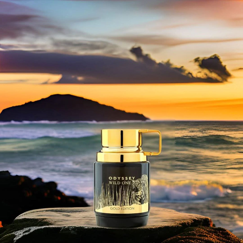 Odyssey Wild One Pour Homme EDP spray by Armaf, a 100ml bottle of long-lasting men's fragrance with fresh, signature scent.