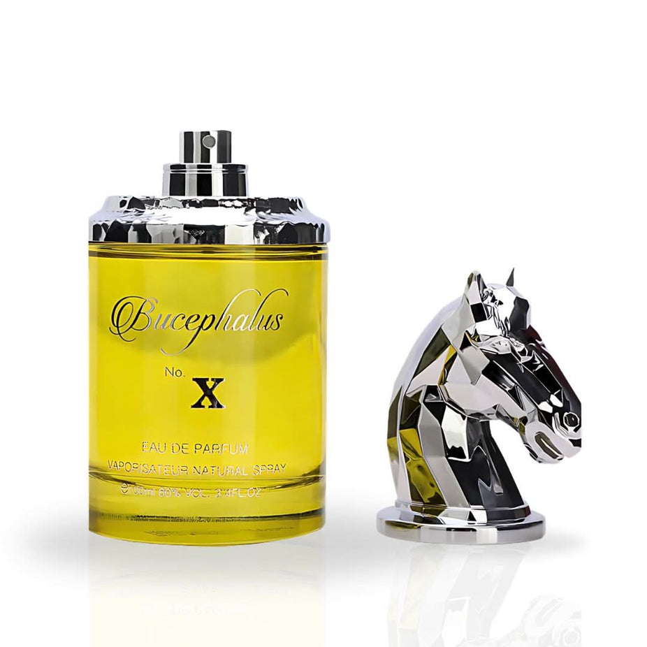 Armaf Bucephalus X Eau De Parfum spray bottle, 100ML, luxurious unisex fragrance with long-lasting scent.