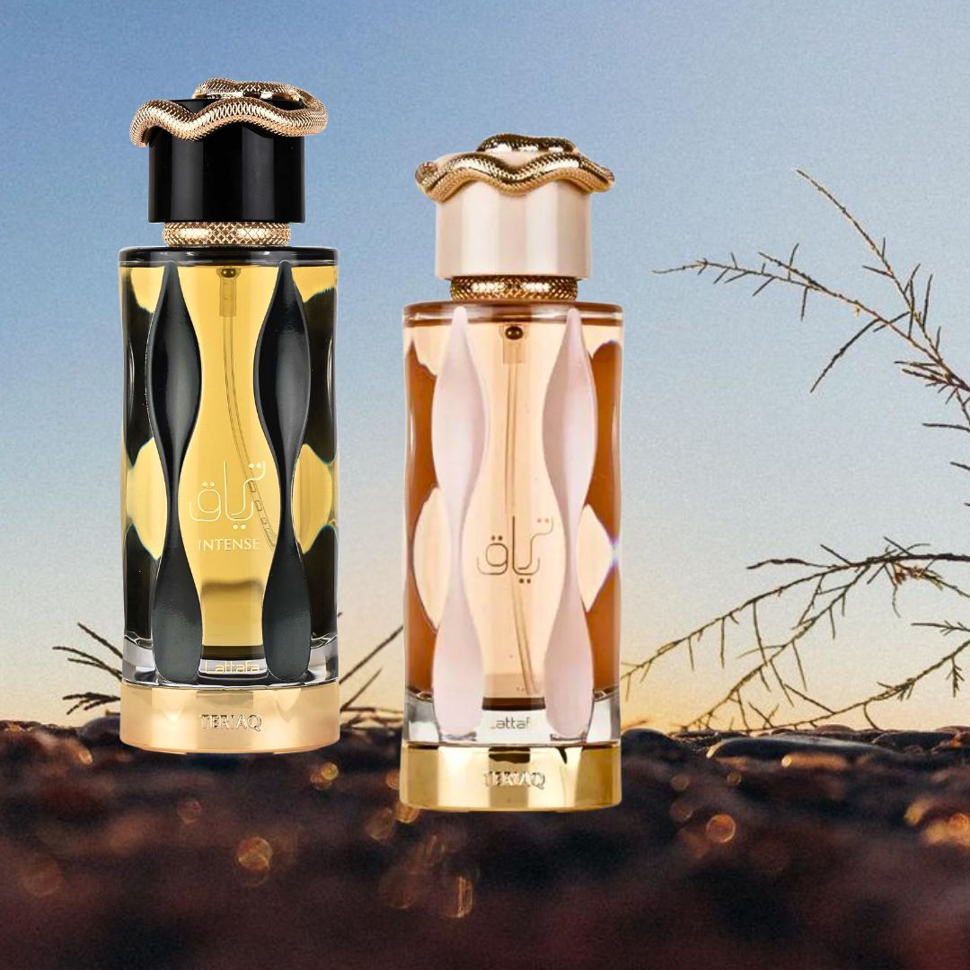 Teriaq & Teriaq Intense EDP Sprays 100ML (3.4 OZ) By Lattafa | Stand Out With These Distinct, Daring Fragrances. (BUNDLE) - Intense Oud