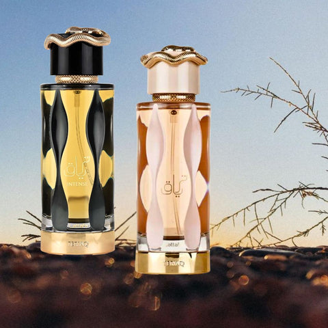 Teriaq & Teriaq Intense EDP Sprays 100ML (3.4 OZ) By Lattafa | Stand Out With These Distinct, Daring Fragrances. (BUNDLE) - Intense Oud