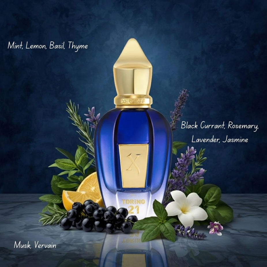 Xerjoff Torino21 Eau de Parfum Spray 50ml bottle with elegant packaging, showcasing the luxury fragrance design.