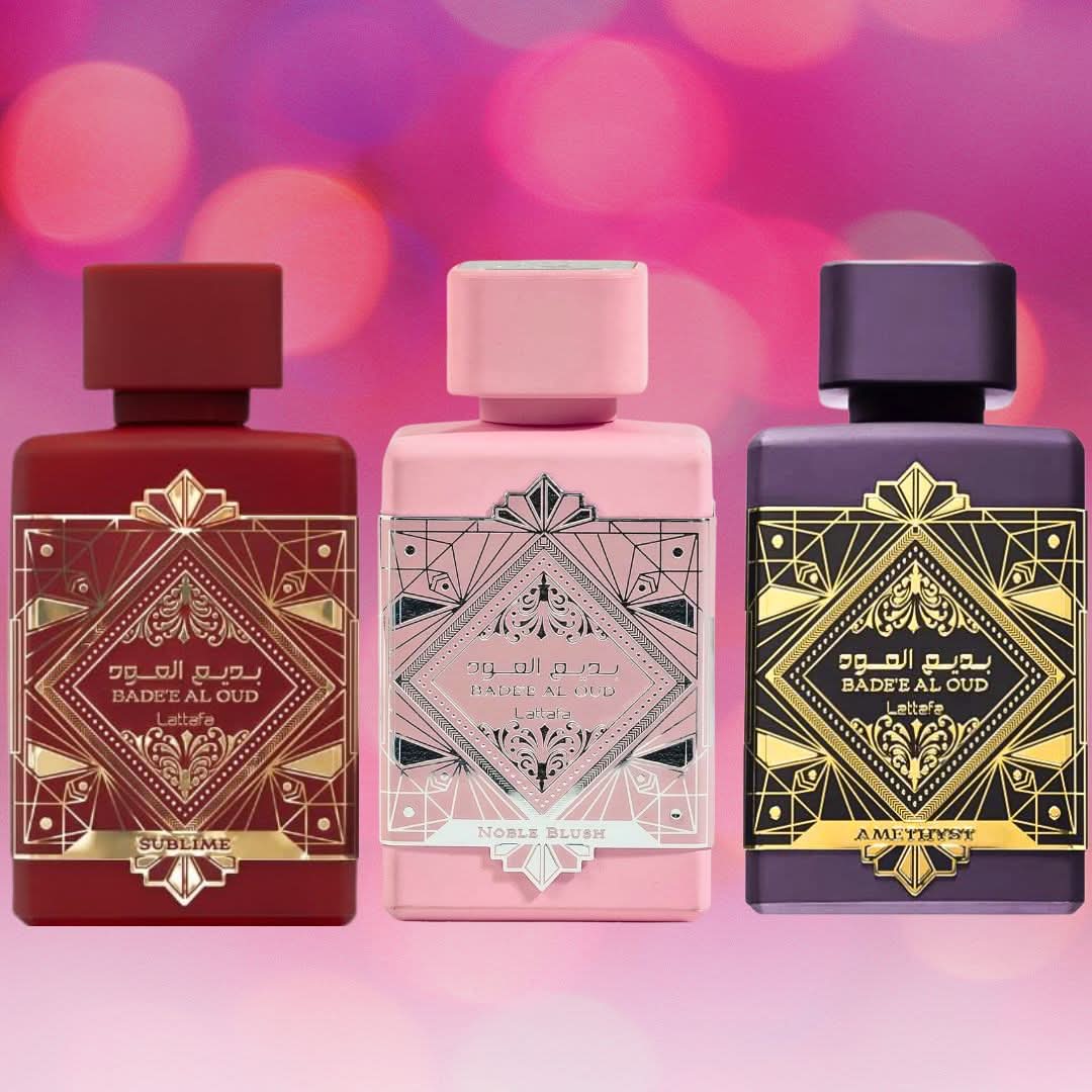 Bade'e Al Oud Noble Blush, Amethyst & Sublime Eau de Parfum Sprays 100