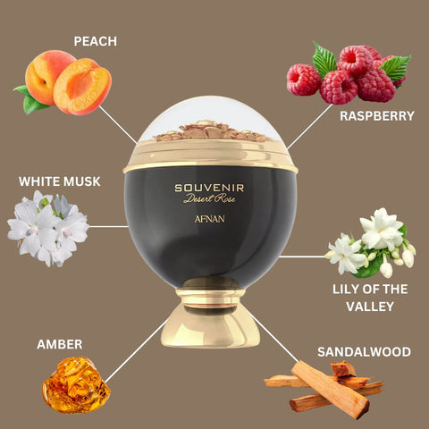 Souvenir Desert Rose Eau De Parfum Spray 100ML (3.4 OZ) By Afnan | A Burst Of Juicy Fruits & Delicate Florals, Grounded By Warm Woods For An Enchanting Experience. - Intense Oud
