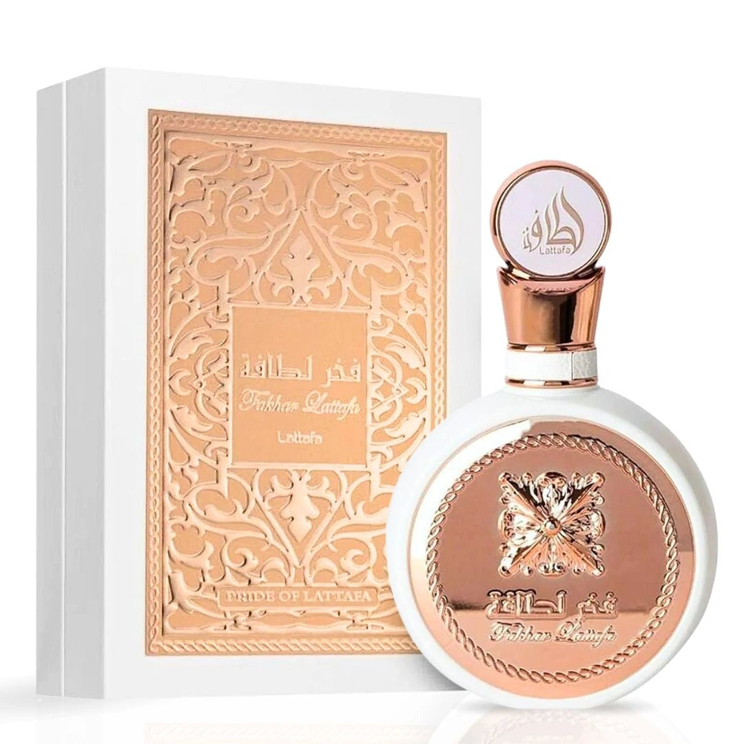 Fakhar Platin & Fakhar For Women Eau de Parfum Sprays 100ml (3.4 oz) by Lattafa (Bundle) - Intense Oud
