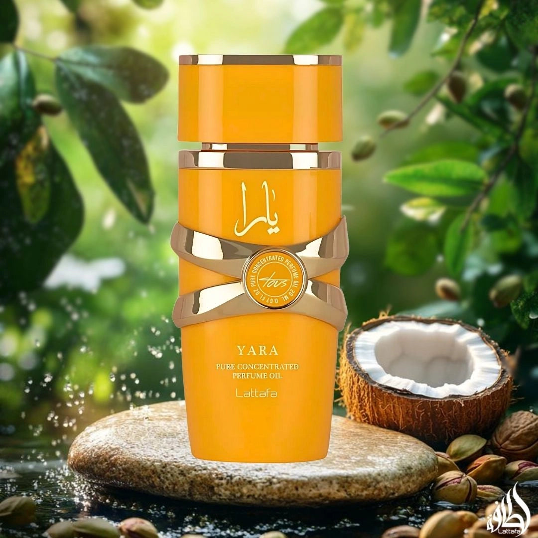 Yara Tous Concentrated Perfume Oil 20ml (0.67 oz) by Lattafa | Exotic Fruits Meet Soft Florals & Warm Sensuality - Intense Oud