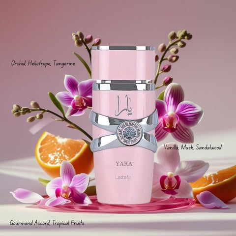 Eshal Musk by Paris Corner & Yara by Lattafa Eau de Parfum Sprays 100ml (3.4 oz) (Bundle)
