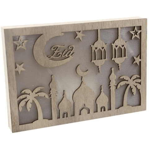 Islamic Ramadan Light up Frame - Eid with Mosque and lamps - Intense oud