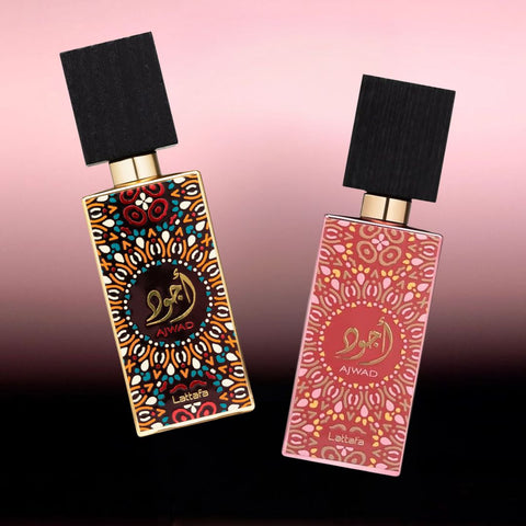 Ajwad & Ajwad Pink to Pink EDP Sprays 60ML (2.04 OZ) by Lattafa | Perfumes for All Seasons: Timeless, Versatile Elegance. (AMAZING BUNDLE) - Intense Oud