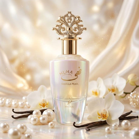 AUCTION Nuha Vanilla Pearl Eau de Parfum Spray 85ml (2.9 oz) by Khadlaj (Velvet Pouch)