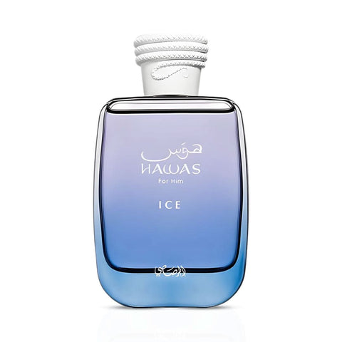 AUCTION Hawas Ice Eau de Parfum Spray 100ml (3.4 oz) by Rasasi (Velvet Pouch)