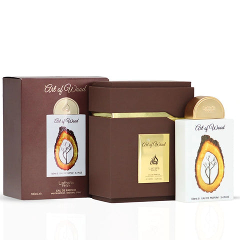 Art of Wood Eau de Parfum Spray 100ml (3.4 oz) by Lattafa Pride | Fresh Citrus & Elegant Woods in Perfect Balance - Intense Oud