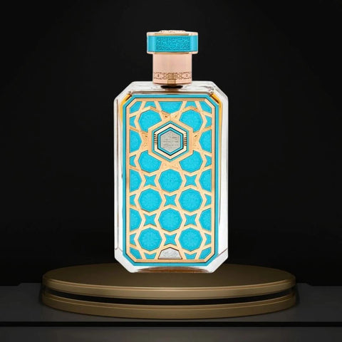 Rasasi Arabian Prive Collection Saada & Nagham Eau de Parfum sprays in 70ml bundle, featuring elegant bottles with intricate designs.