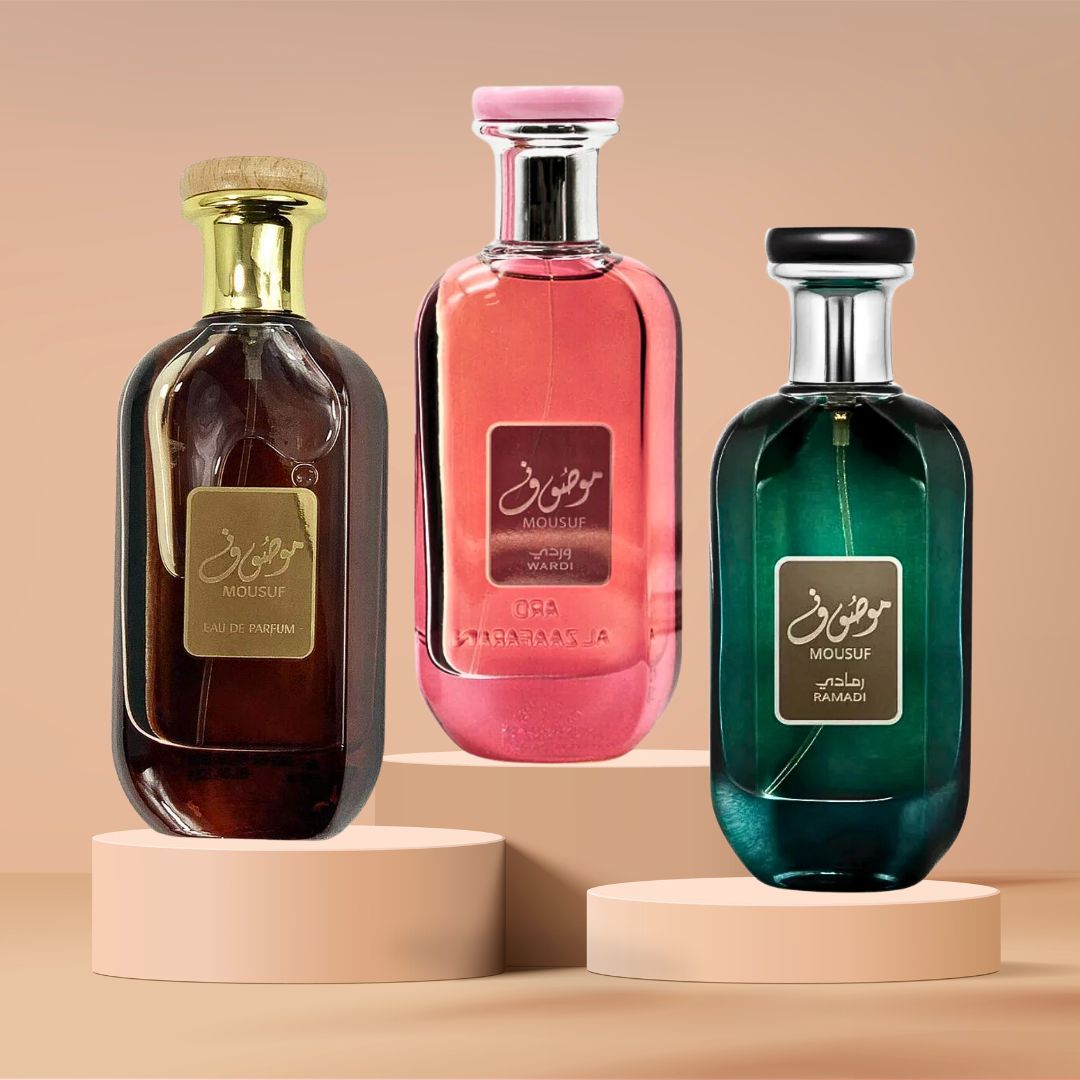 Mousuf, Mousuf Wardi, Mousuf Ramadi - EDP Sprays 100ML (3.4 OZ) By Ard Al Zaafaran | A Harmonious Blend Of Captivating & Elegantly Timeless Scent. (MAJESTIC COLLECTION) - Intense Oud