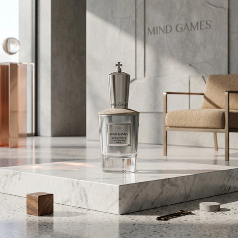Checkmate Extrait de Parfum spray by Mind Games, 100ml (3.4 oz), elegant fragrance bottle for EDP collection.