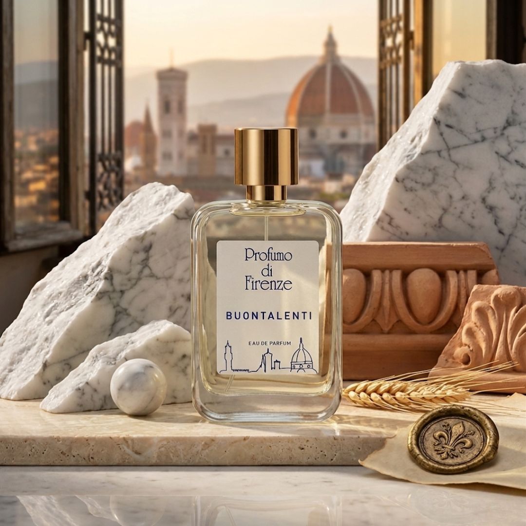 Profumo di Firenze Buontalenti Eau de Parfum spray 100ml with elegant bottle design, showcasing the luxurious fragrance packaging.