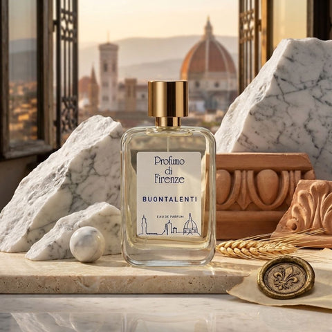 Profumo di Firenze Buontalenti Eau de Parfum spray 100ml with elegant bottle design, showcasing the luxurious fragrance packaging.