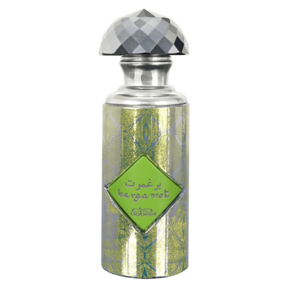 Nabeel Bergamot Perfume Oil 15ml bottle, concentrated perfume oil with fresh citrus bergamot scent and elegant packaging.