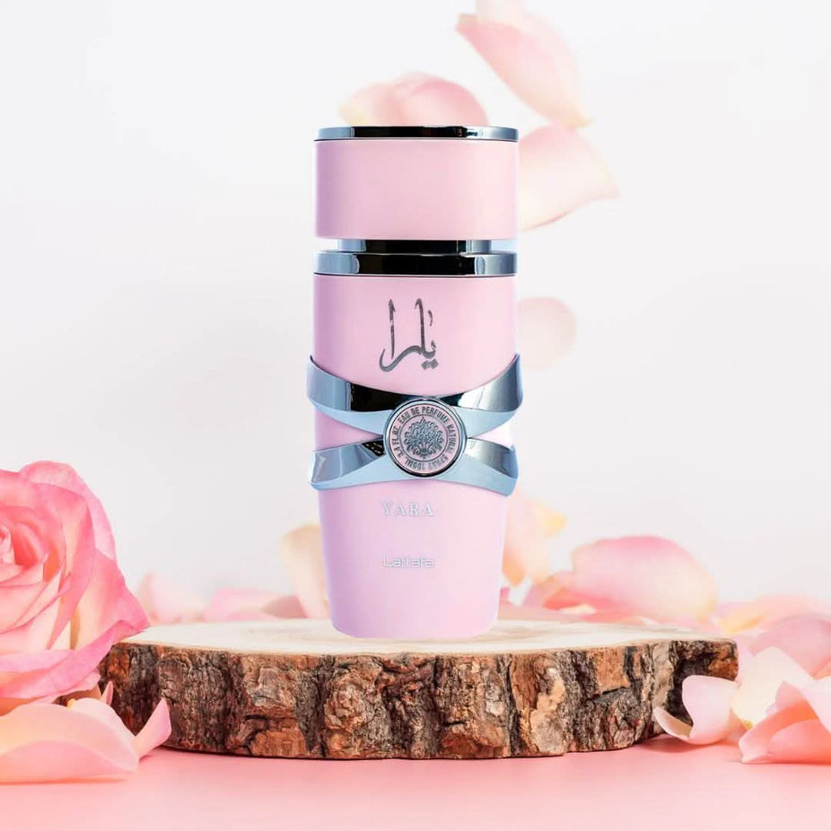 Bundle of Yara by Lattafa and La Passion Absolu by Intense Elite Eau de Parfum sprays, 100ml bottles, with elegant packaging.