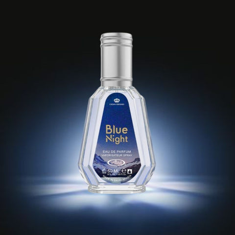 Blue Night Eau De Parfum Spray 50ML (1.7 OZ) By Al Rehab | A Fresh Citrus Burst Followed By Calming Lavender & A Woody Base. - Intense Oud