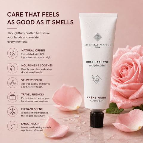 Rose Magnetic by Sophie Labbé Hand Cream 50ml (1.7 oz) by Essential Parfums