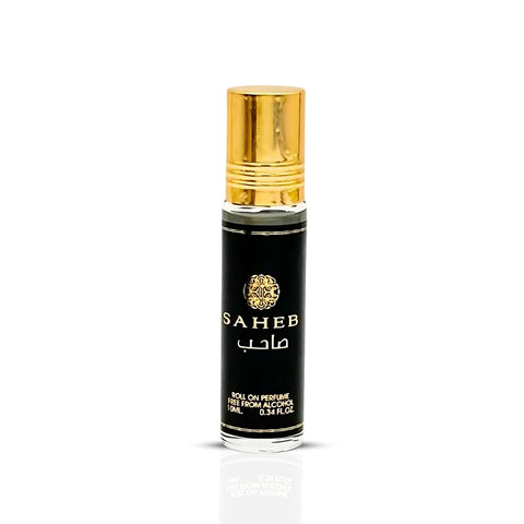 6PCS Saheb Roll-On Perfume Oil - CPO 10ML (0.34OZ) by Ard Al Zaafaran | Long Lasting, Miniature Perfume Oil For Men & Women. (Pack Of 6) - Intense Oud