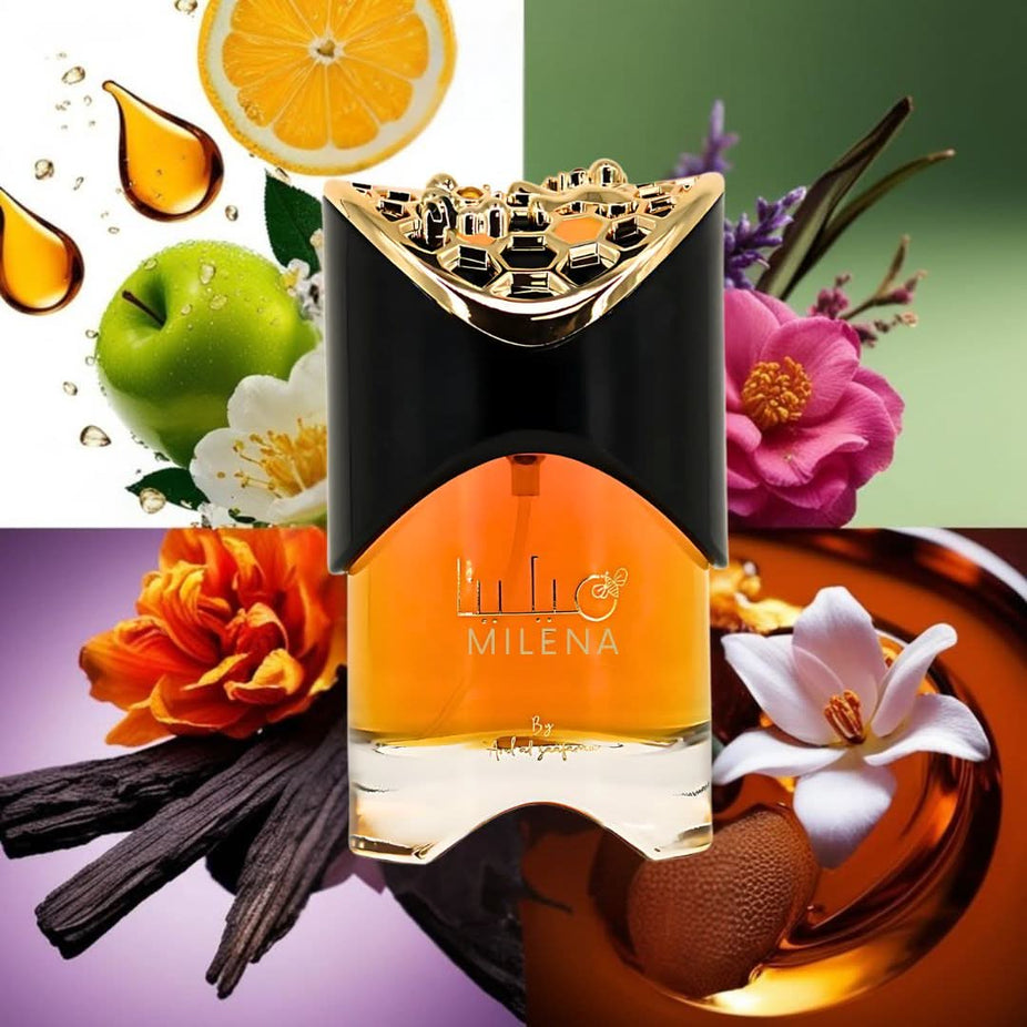 Milena Eau de Parfum spray by Ard Al Zaafaran, 100ml bottle with elegant packaging and floral fragrance design.