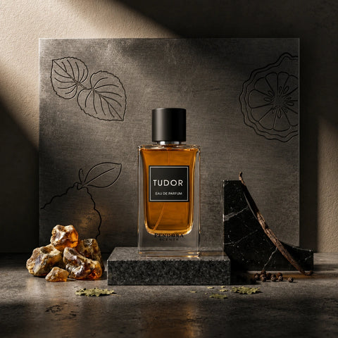 Pendora Scents Tudor Eau de Parfum Spray by Paris Corner, 100ml bottle with elegant design and fragrance bottle visible.