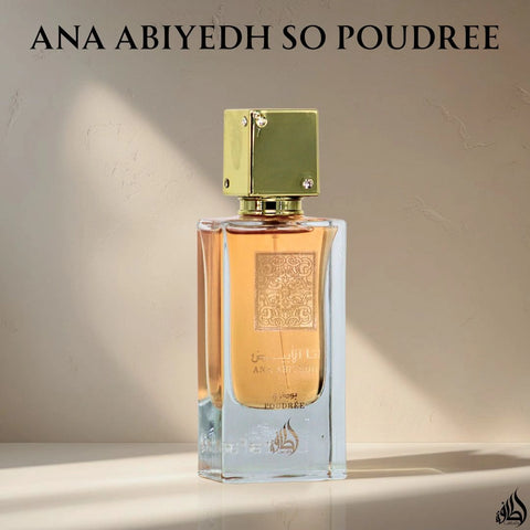 Ana Abiyedh Poudree Eau de Parfum Spray 60ml (2.4 oz) by Lattafa | A Whisper of Powdered Petals & Vanilla Silk - Intense Oud