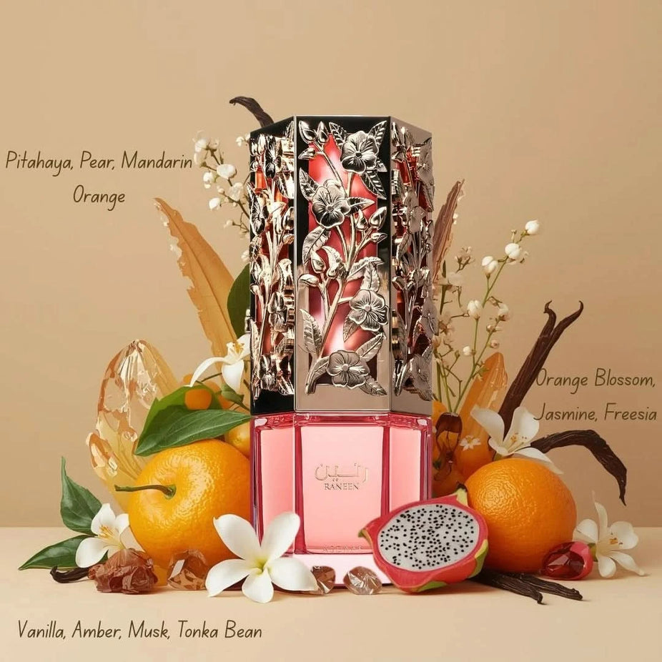 Lattafa Yara and Raneen Asdaaf Eau de Parfum spray bundle, featuring 100ml Yara and 80ml Raneen bottles.