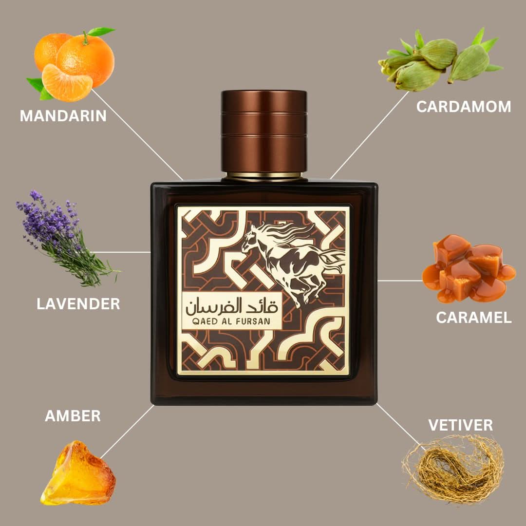 Qaed Al Fursan Untamed Eau De Parfum Spray 90ML (3.04 OZ) by Lattafa | An Aromatic Symphony Where Spice, Smoke & Sweetness Entwine.