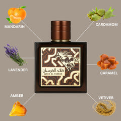 Qaed Al Fursan Untamed Eau De Parfum Spray 90ML (3.04 OZ) by Lattafa | An Aromatic Symphony Where Spice, Smoke & Sweetness Entwine. - Intense Oud