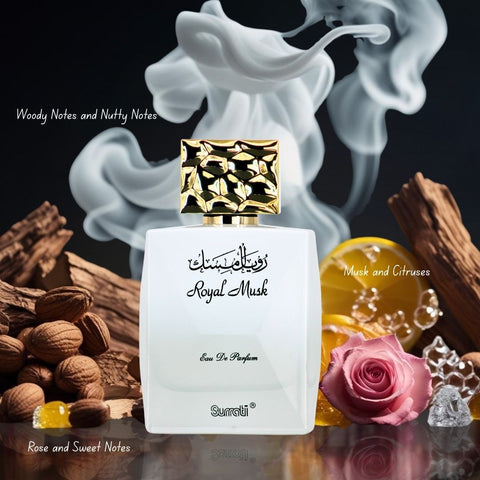 AUCTION Royal Musk Eau de Parfum Spray 100ml (3.4 oz) by Surrati (Velvet Pouch)
