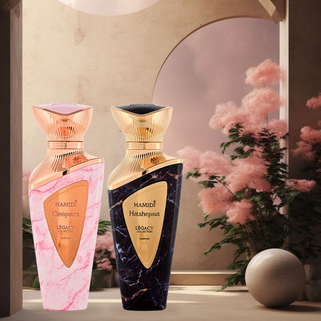 Legacy Hatshepsut & Legacy Cleopatra EDP Sprays 100ML (3.4 OZ) By Hamidi | Long Lasting Fragrances. (ENCHANTED BUNDLE) - Intense Oud