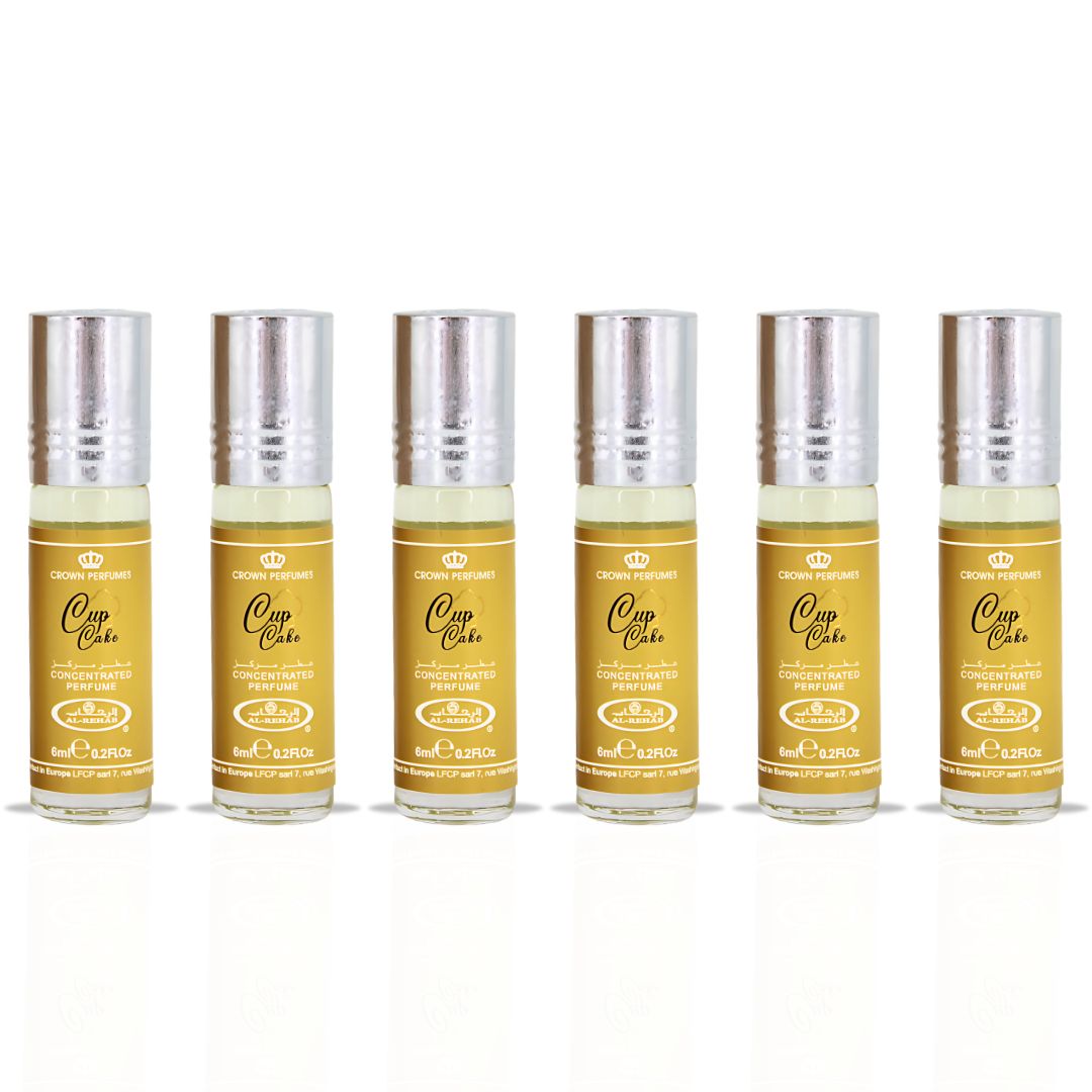 Cupcake Perfume Oil CPO 6ML (0.2 OZ) By Al Rehab | Citrus, Creamy Vanilla & Amber For A Cozy, Sweet Finish. (Pack Of 6) - Intense Oud
