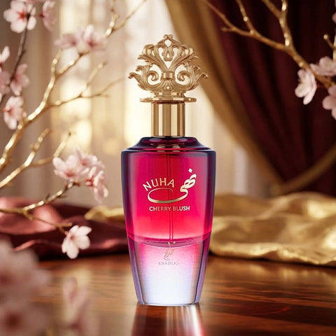 AUCTION Nuha Cherry Blush Eau de Parfum Spray 85ml (2.9 oz) by Khadlaj (Velvet Pouch)