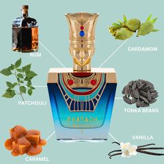 Pharaoh Ramesses I Eau De Parfum Spray 100ML (3.4 OZ) By BHARARA | A Bold & Daring Blend Of Rum, Fiery Spices, & Rich Woods With A Touch Of Sweet Caramel & Vanilla. - Intense Oud