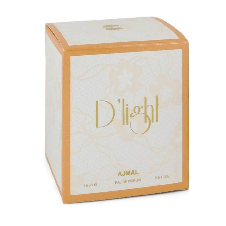 Ajmal D'Light for Women Eau De Parfum 75ML bottle with floral and fruity fragrance notes