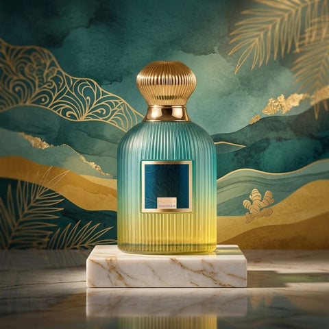Hurriya Gingerique Eau de Parfum spray by Paris Corner, 100ml bottle with elegant packaging and amber-colored fragrance liquid.