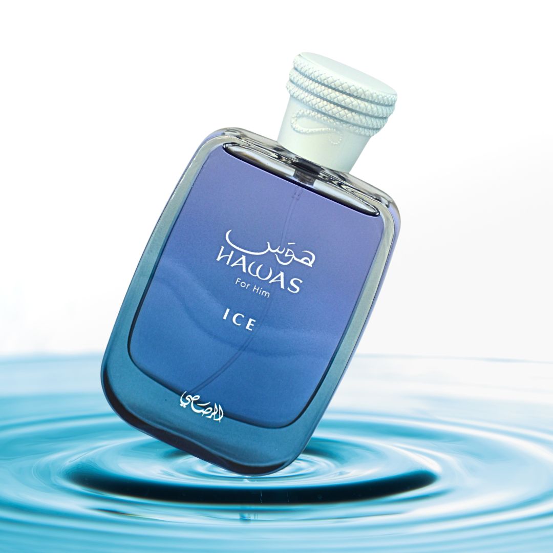 Rasasi Hawas & Hawas Ice - For Him EDP Sprays 100ML (3.4 OZ) by Rasasi | Long Lasting, Refreshing, Aquatic, Luxurious Masculine Scents. (Value Pack) - Intense Oud