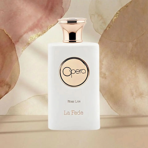 Khadlaj La Fede Opera Rose L'Or Eau de Parfum spray 100ml with elegant bottle and floral design for women