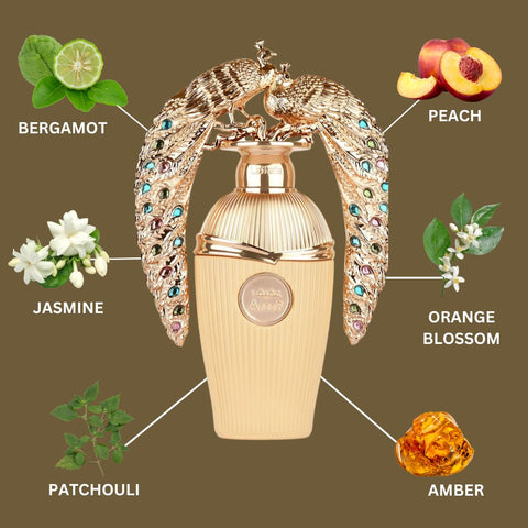 Afeef Eau De Parfum Spray 100ML (3.4 OZ) by Lattafa | An Exotic Fusion of Juicy Peach, Opulent Florals & Warm, Seductive Woods. - Intense Oud