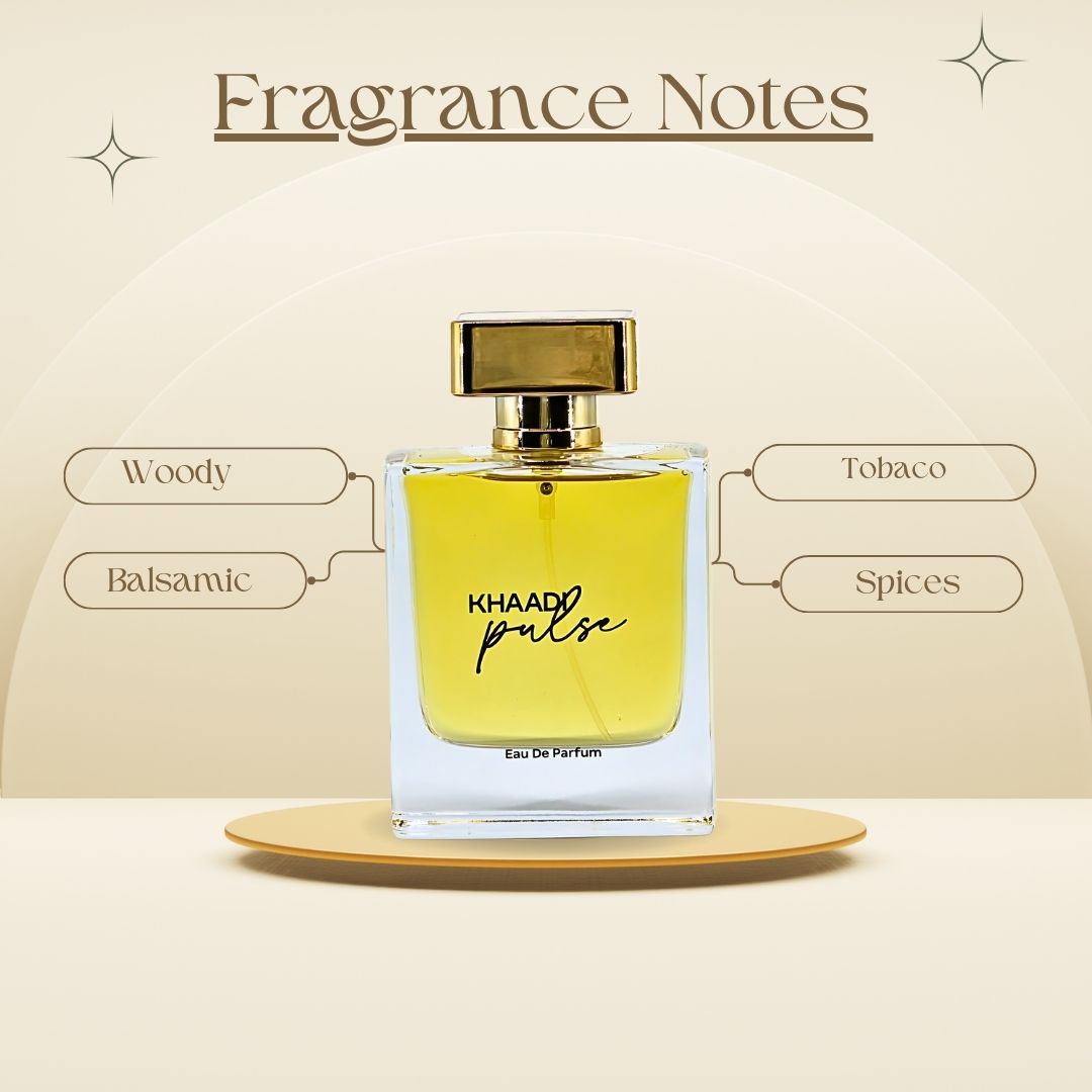 Pulse EDP Spray 100ML (3.4 OZ) by Khaadi | Long Lasting, Warm Woody, Spicy, Bold & Luxurious Scents. - Intense Oud