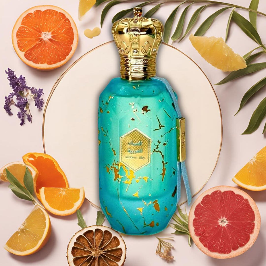Eter Arabian Sky Eau de Parfum spray by Armaf, 100ml bottle, with elegant packaging and a sleek, modern design.