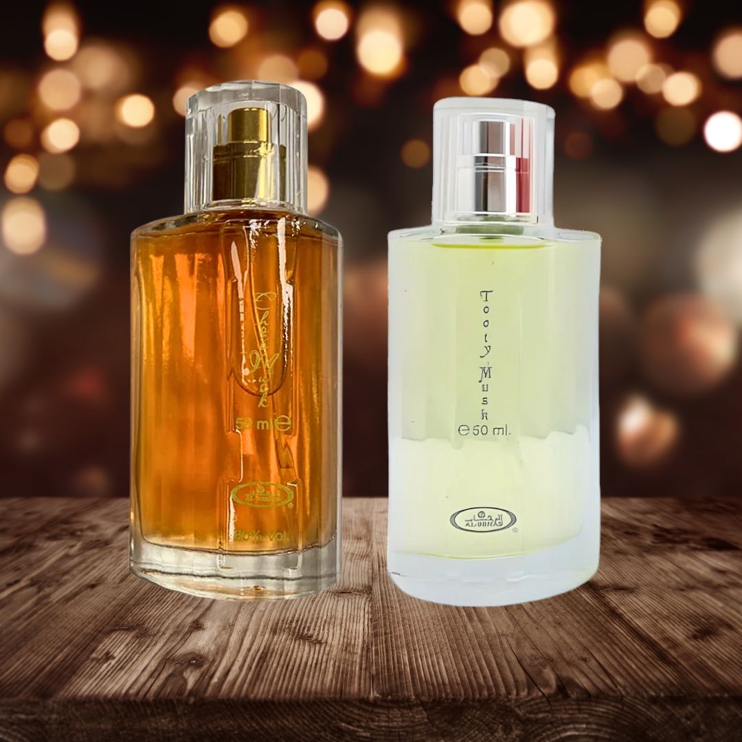 Choco Musk & Tooty Musk - EDP Sprays 50ML by Al Rehab | Indulge In Creamy Cocoa And Fruity Bliss Scents! (BUNDLE) - Intense Oud
