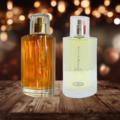 Choco Musk & Tooty Musk - EDP Sprays 50ML by Al Rehab | Indulge In Creamy Cocoa And Fruity Bliss Scents! (BUNDLE) - Intense Oud