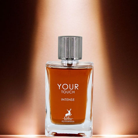 Your Touch Oud & Your Touch Intense Eau De Parfum Sprays 100ML (3.4 OZ) by Maison Alhambra | A Rich, Bold Duo with Oud, Honey & Spice. (Bundle) - Intense Oud
