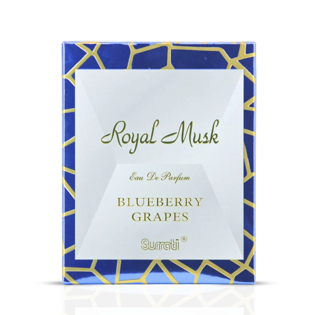 Royal Musk Blueberry Grapes EDP 100ML (3.4 OZ) by SURRATI, Exotic Fragrances for Men & Women. - Intense Oud