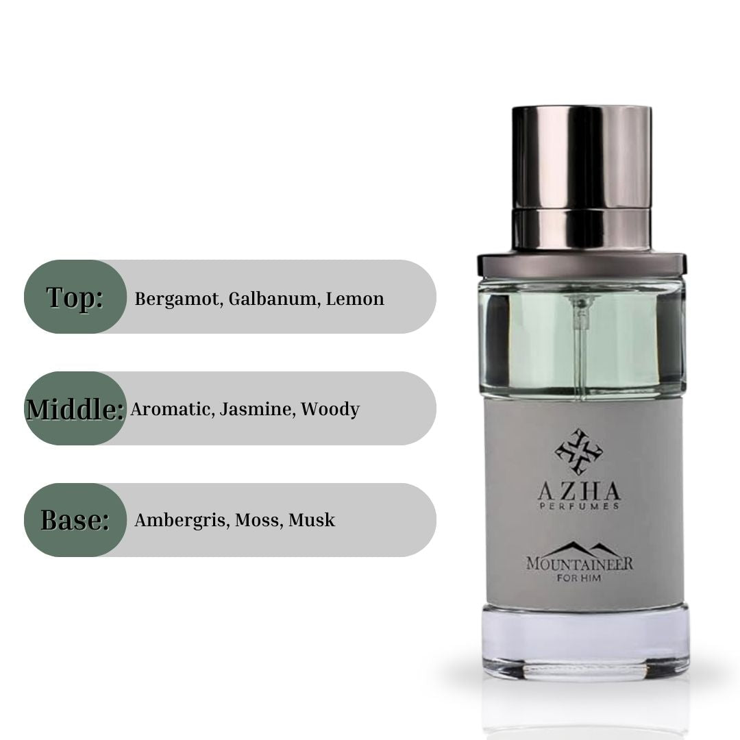 Mountaineer For Him EDP Spray 100ML (3.3 OZ) by Azha | Indulge Yourself in This Irresistibly Captivating Fragrance. - Intense Oud